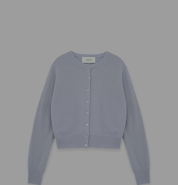 오디에스 [Cashmere] Basic Wool Cardigan (Lavender Mist) 상품 이미지 1