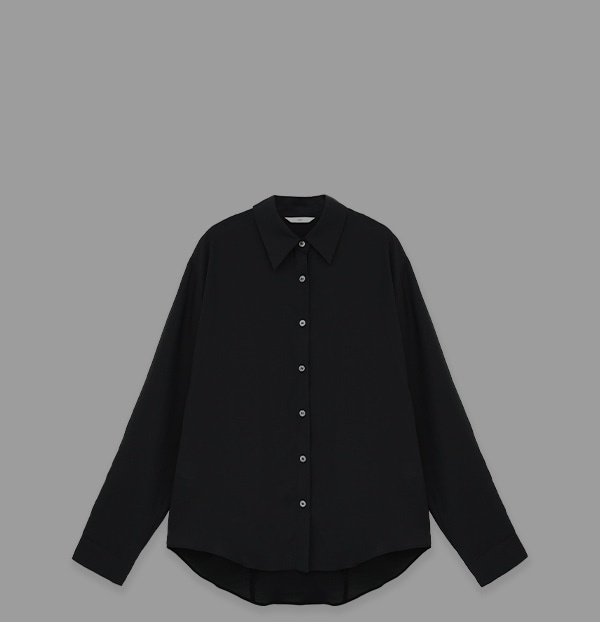 Tencel Silky Shirts (Black)