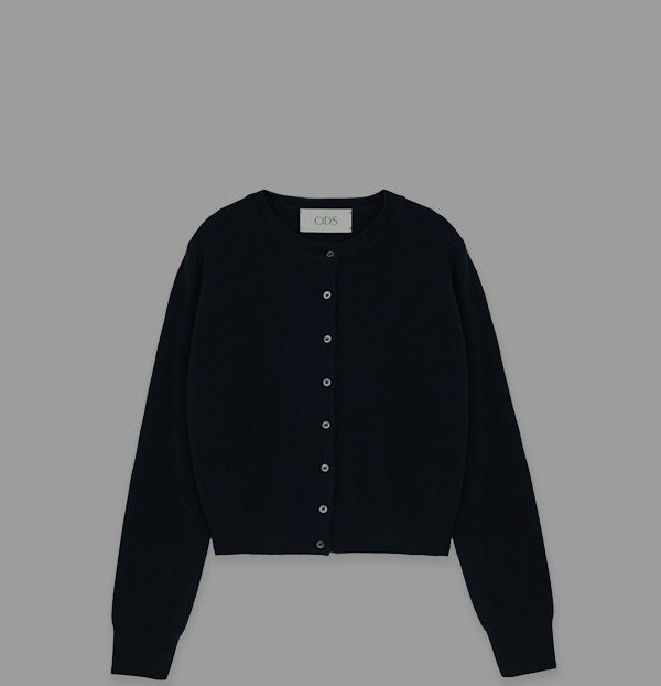 [Cashmere] Basic Wool Cardigan (Midnight Navy)
