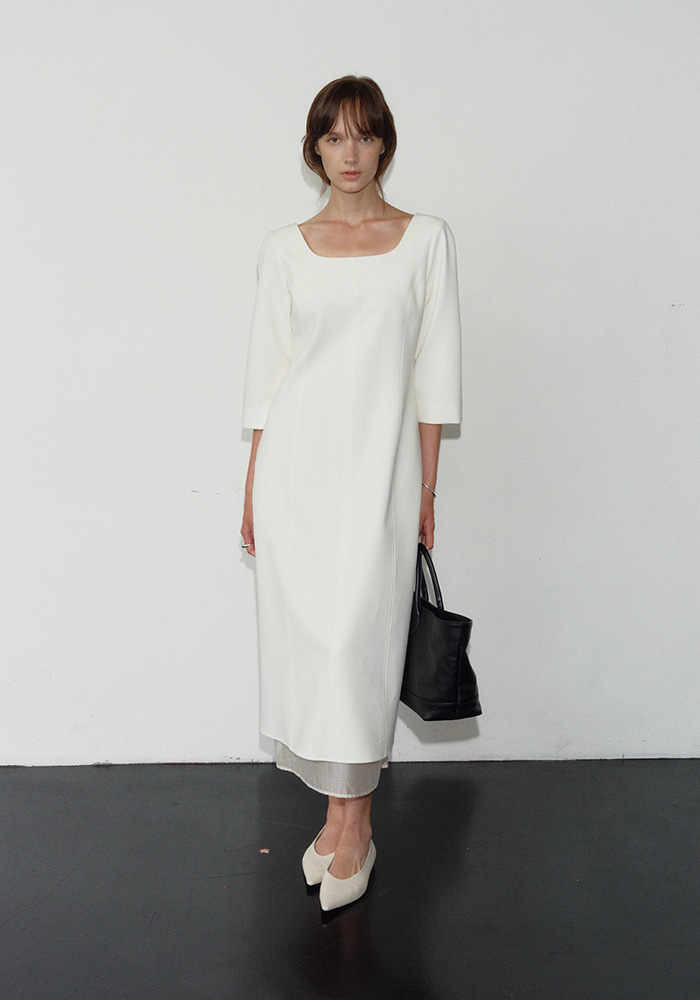 SHEER HEM LAYERED BALLOON OPS_IVORY