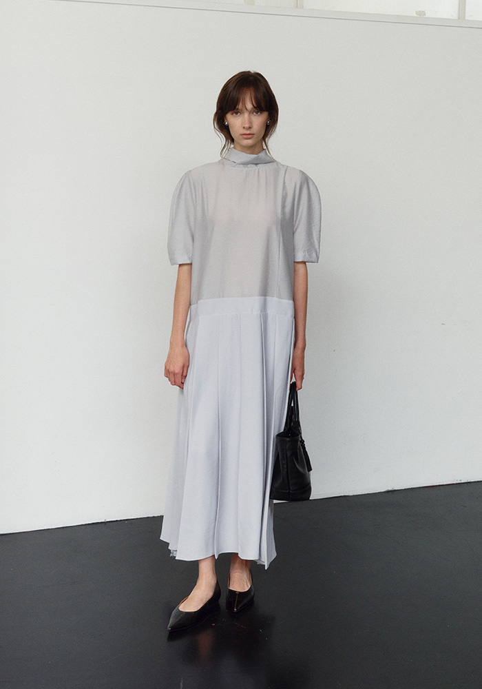 오브베이지 EFFORTLESS TIE DRAPE OPS_MISTY BLUE 상품 이미지 1