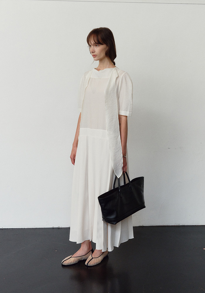 EFFORTLESS TIE DRAPE OPS_IVORY