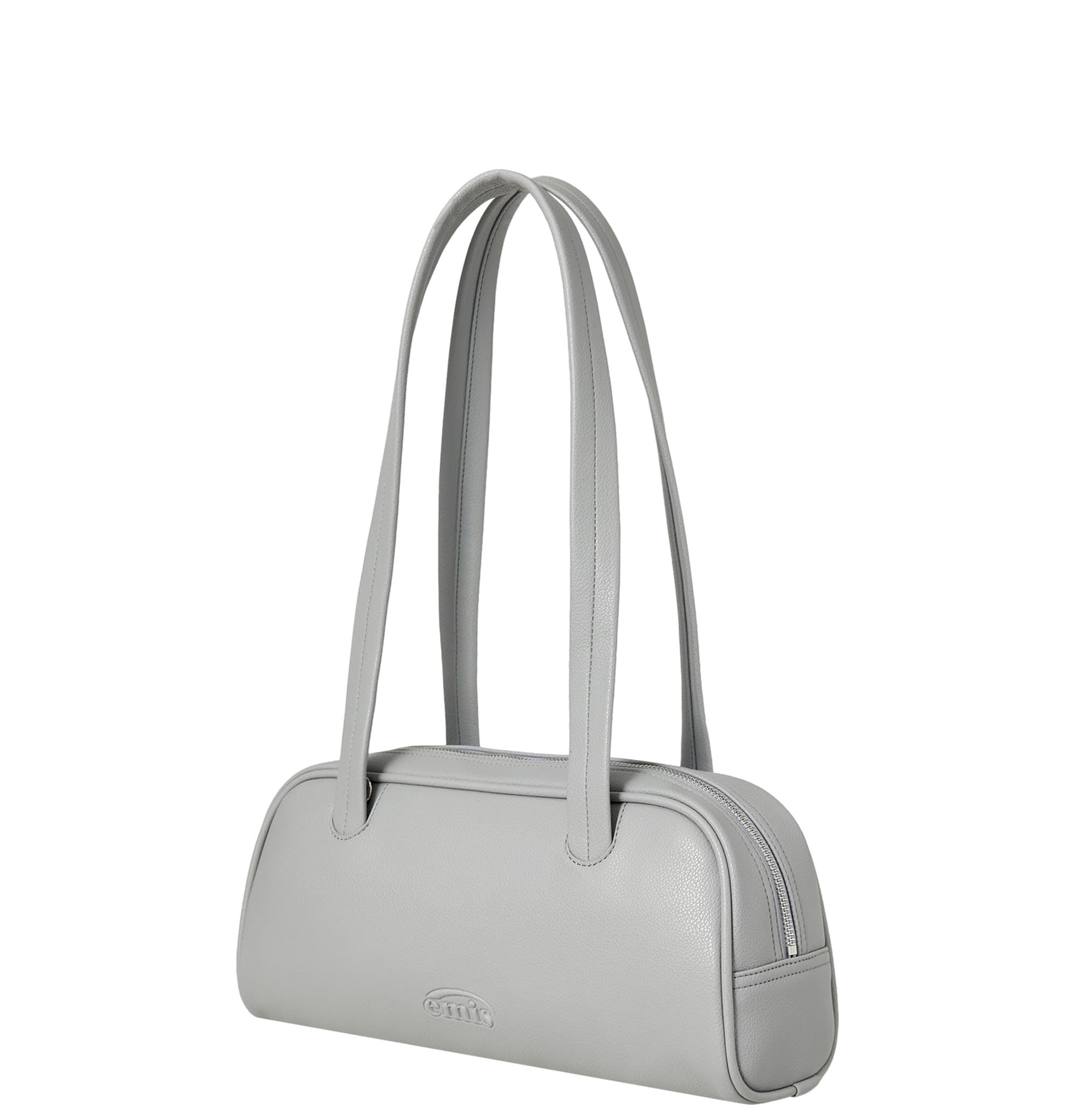GRAIN LONG HANDLE SHOULDER BAG-ASH BLUE
