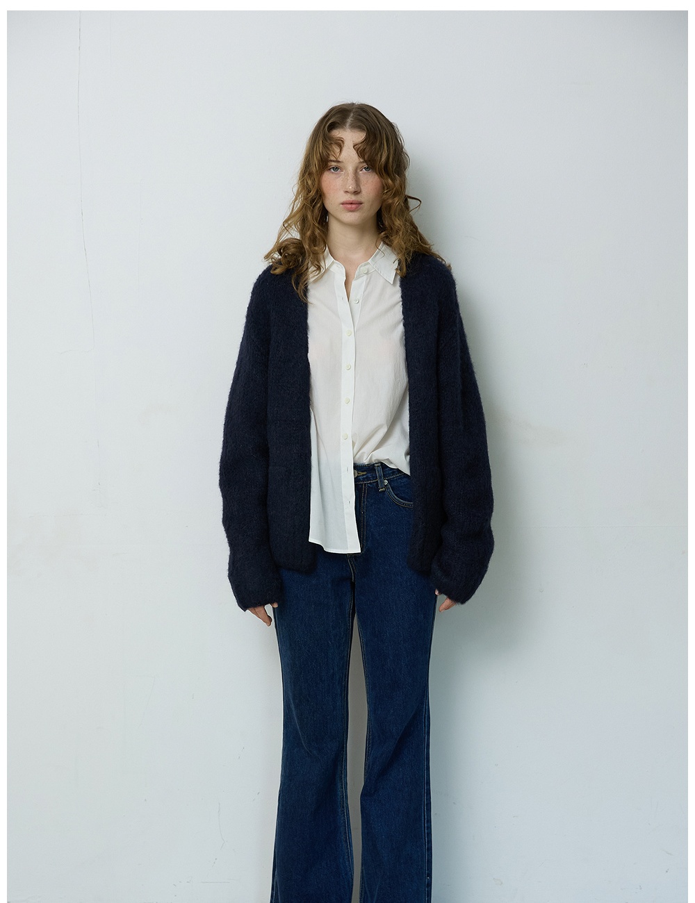Paris Lettering Knit Navy