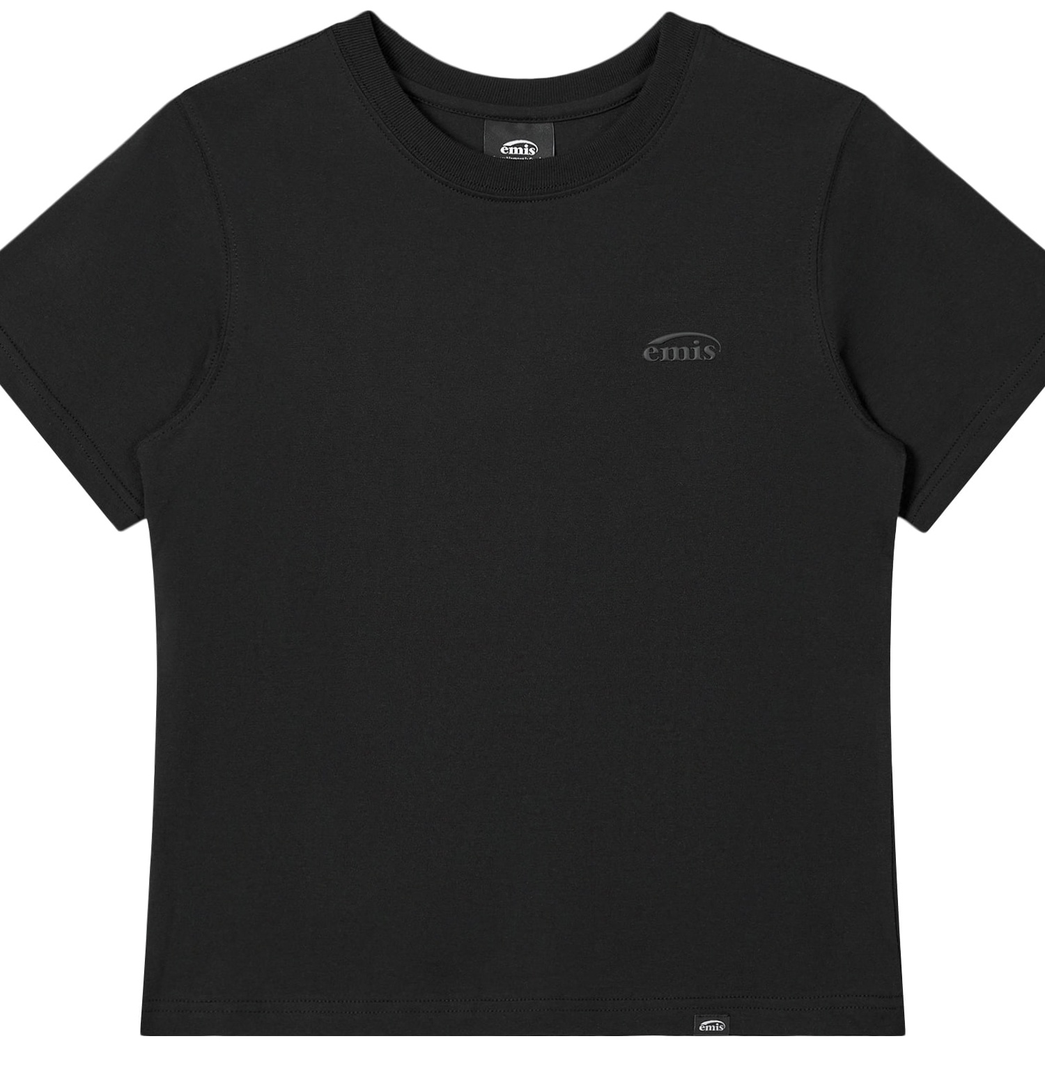 (W) MONO LOGO PRINT T-SHIRT-BLACK
