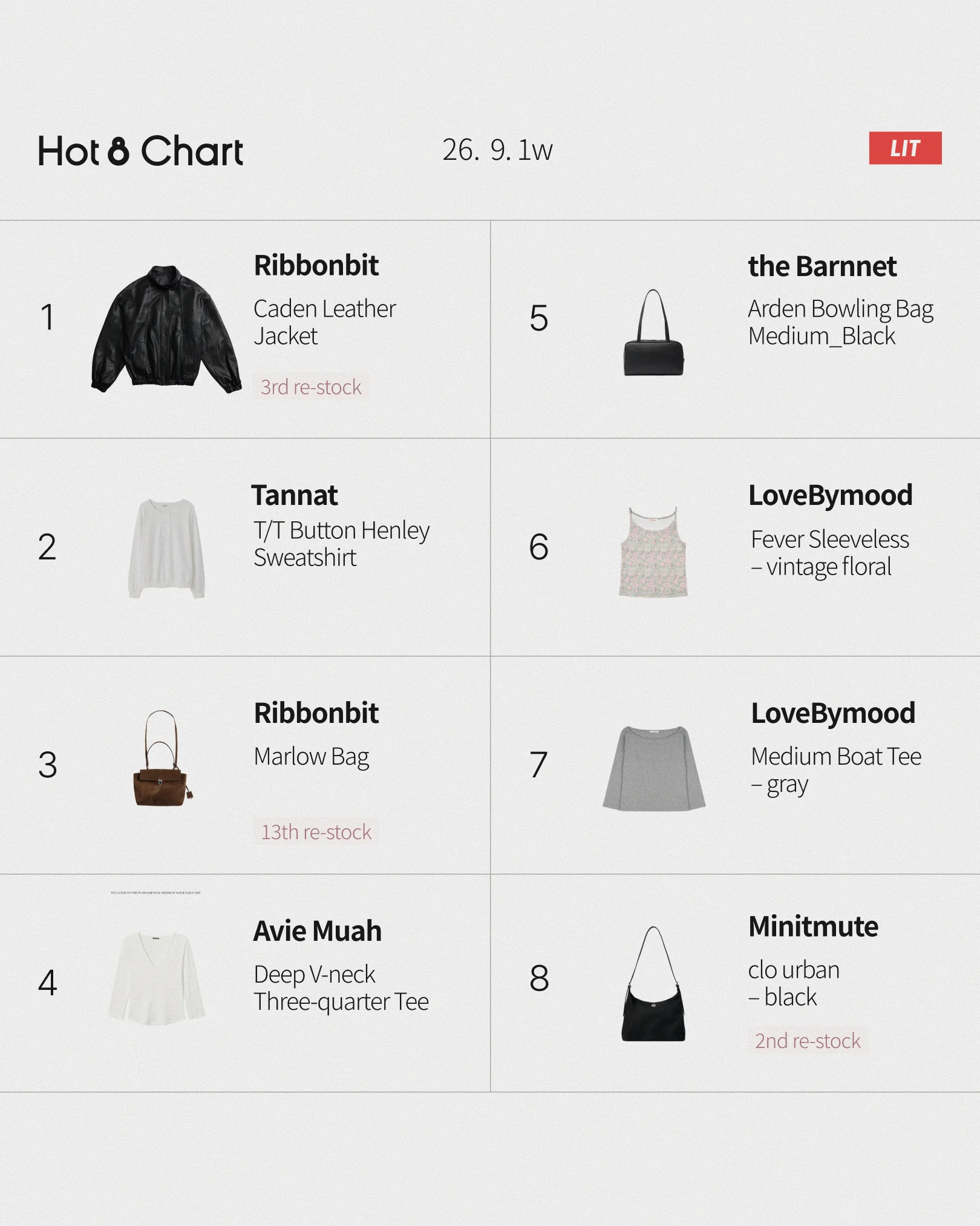 9월 1주차 HOT 8