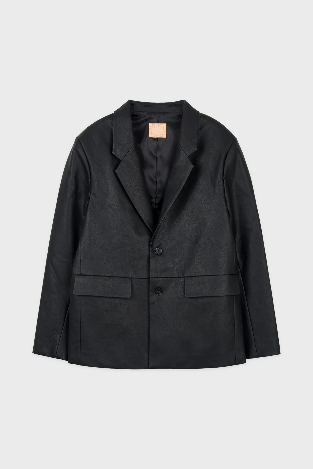 Leather Tailored Jacket (Black)
