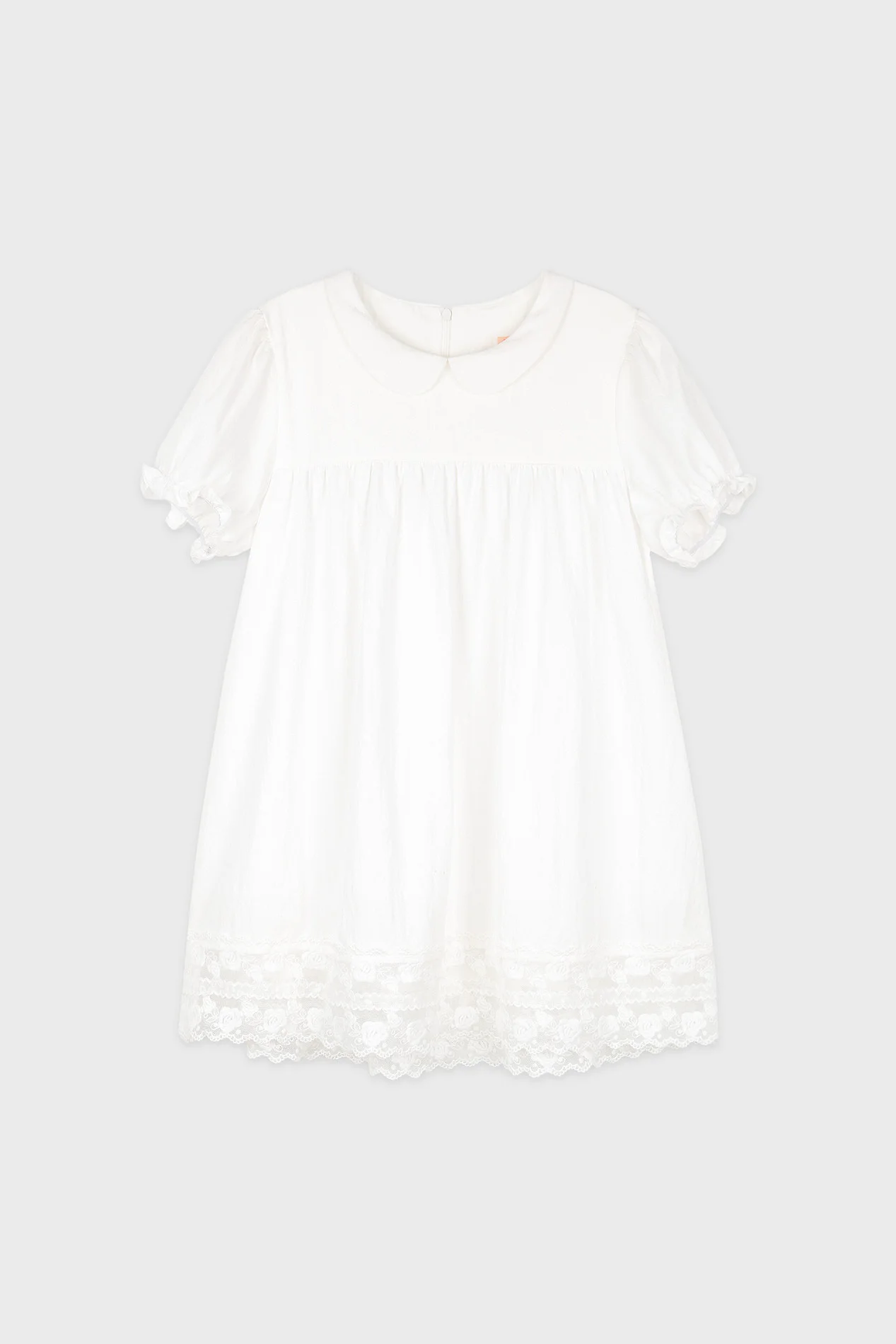 Lace Puff Sleeve Blouse (White)