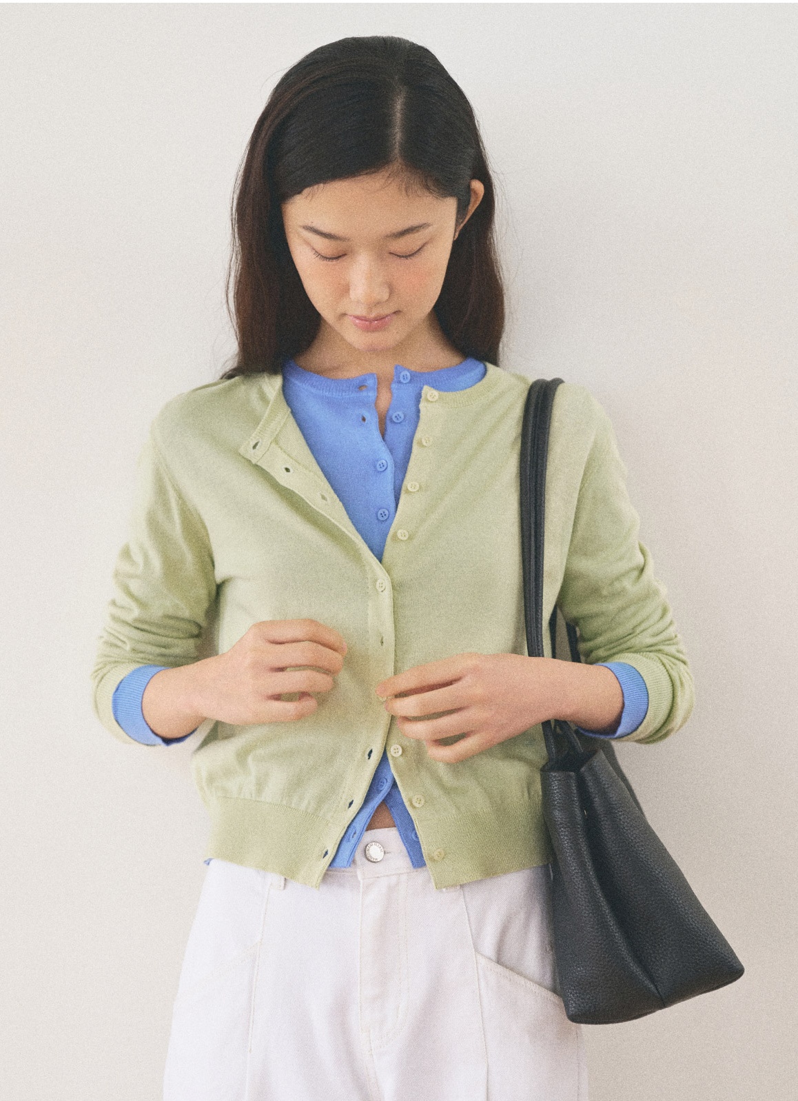 망고매니플리즈 MOLLI ROUND CARDIGAN_MINT 상품 이미지 2