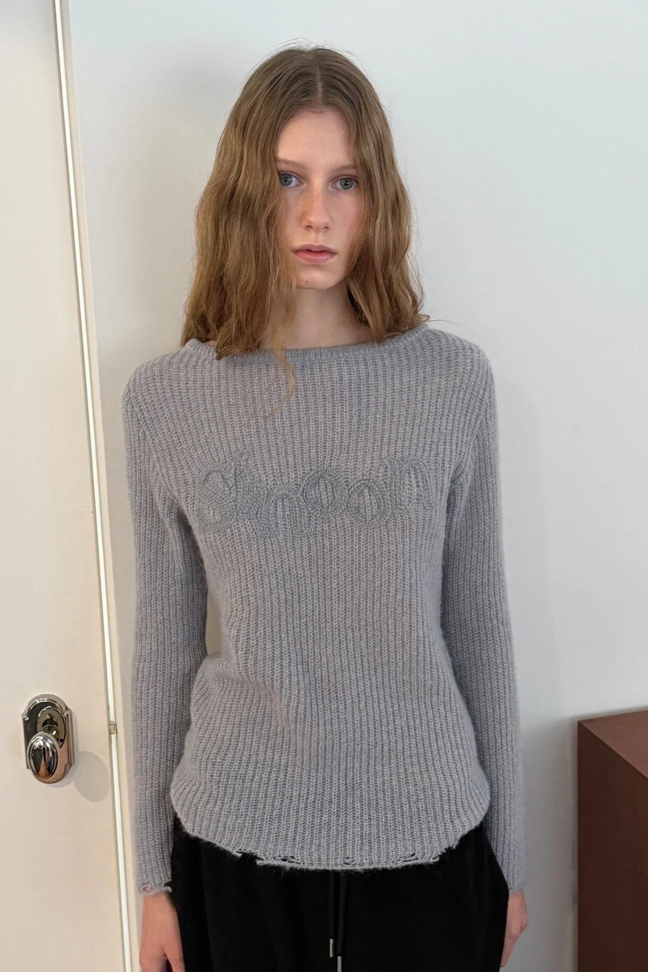 Sinoon Logo Sheer Knit (Greyish Blue)