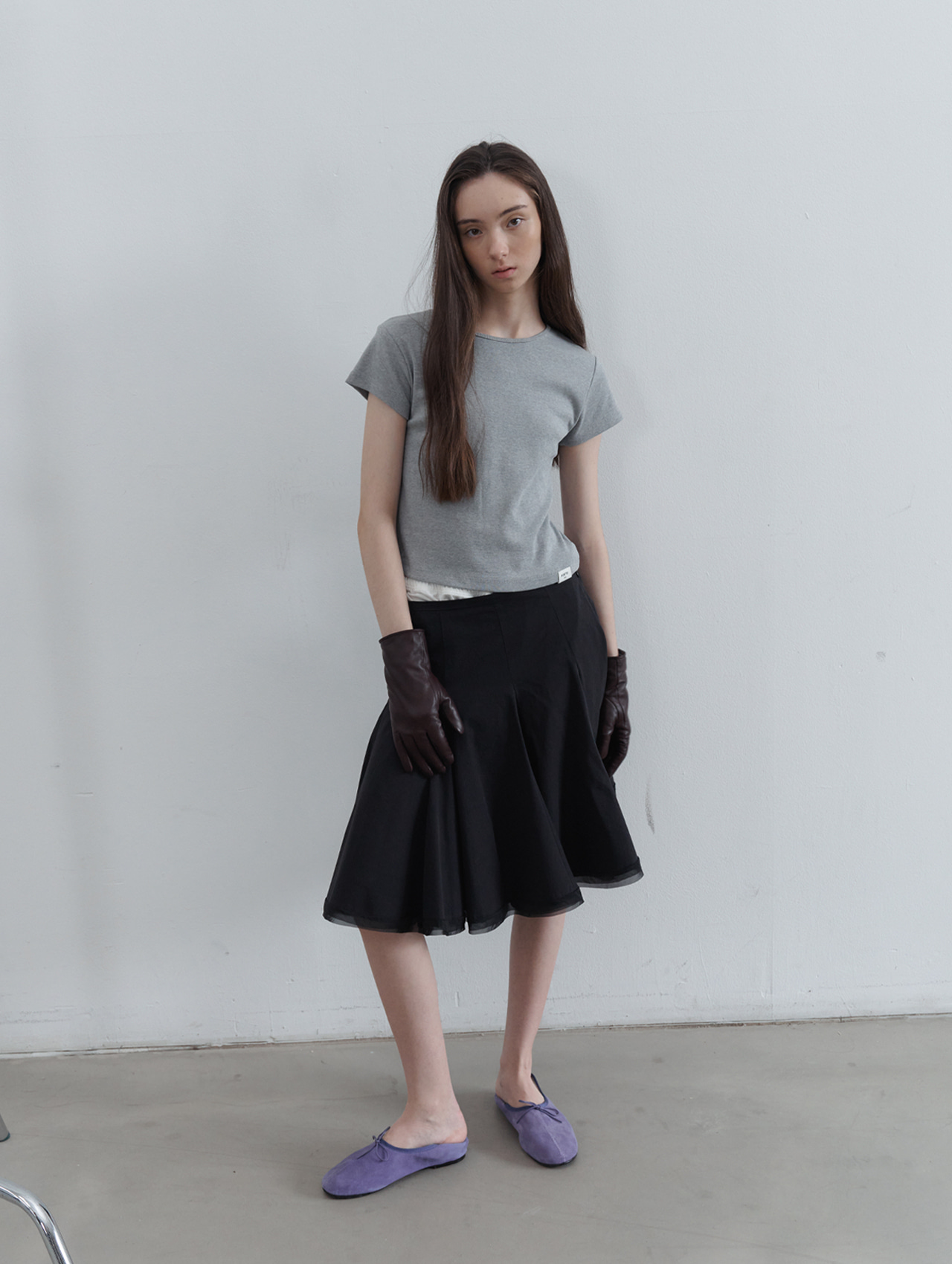 [2nd] Lote flare skirt - black