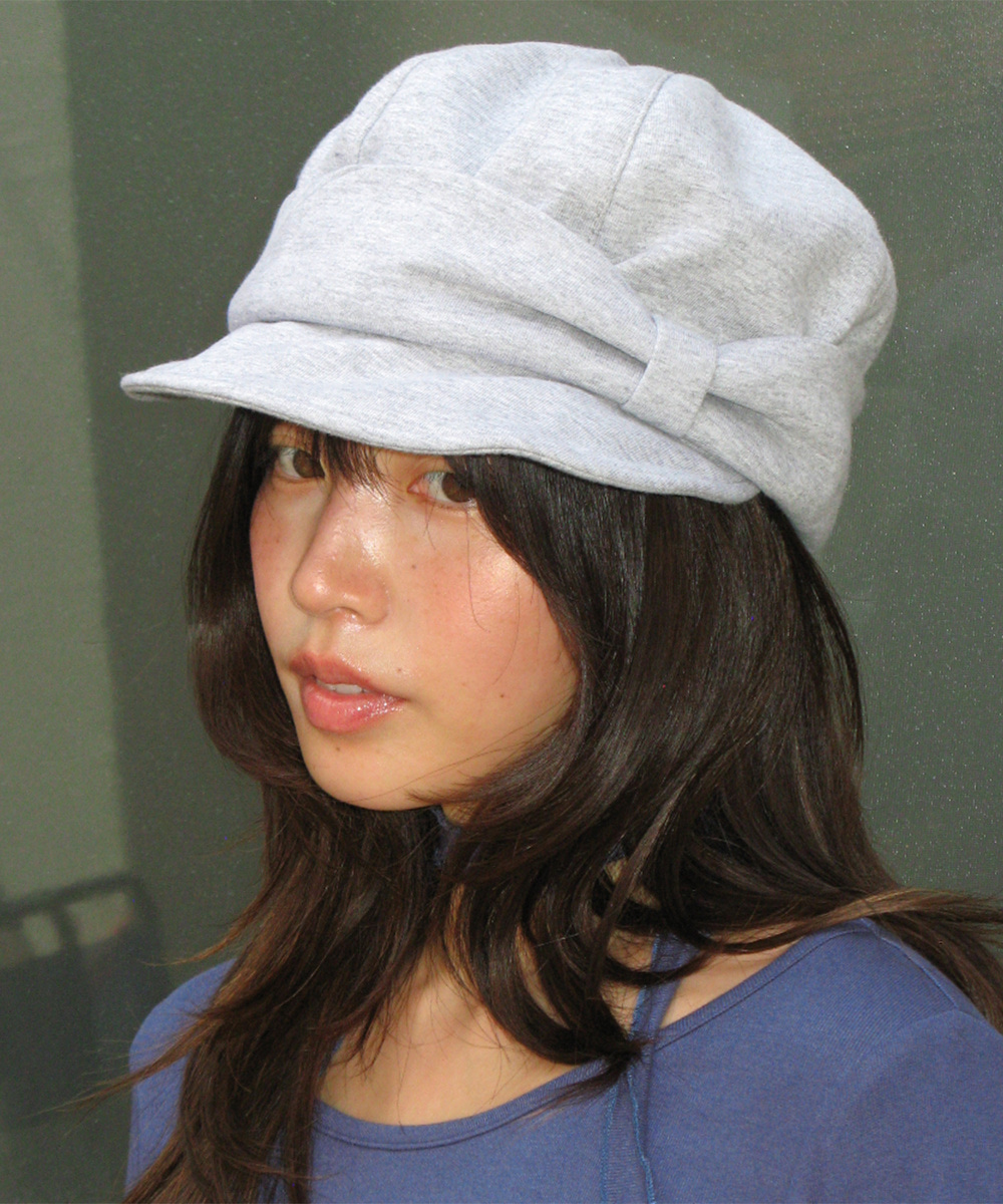 RIBBON NEWSBOY SWEAT CAP GREY
