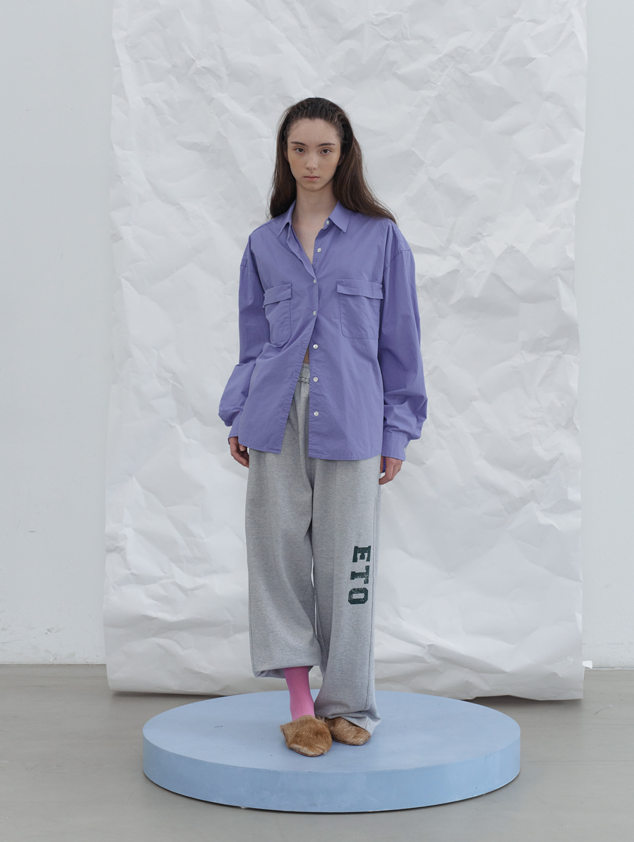 포에토 Heritage classic shirt - purplish blue 상품 이미지 1