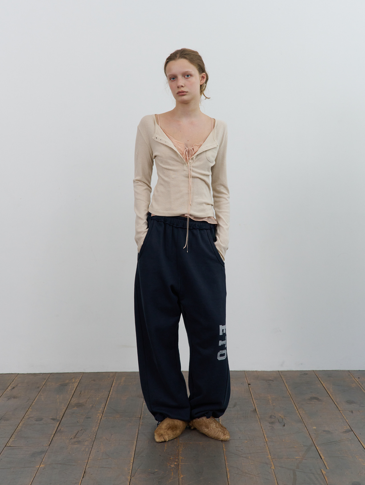 [3rd] ETO logo sweatpants - navy