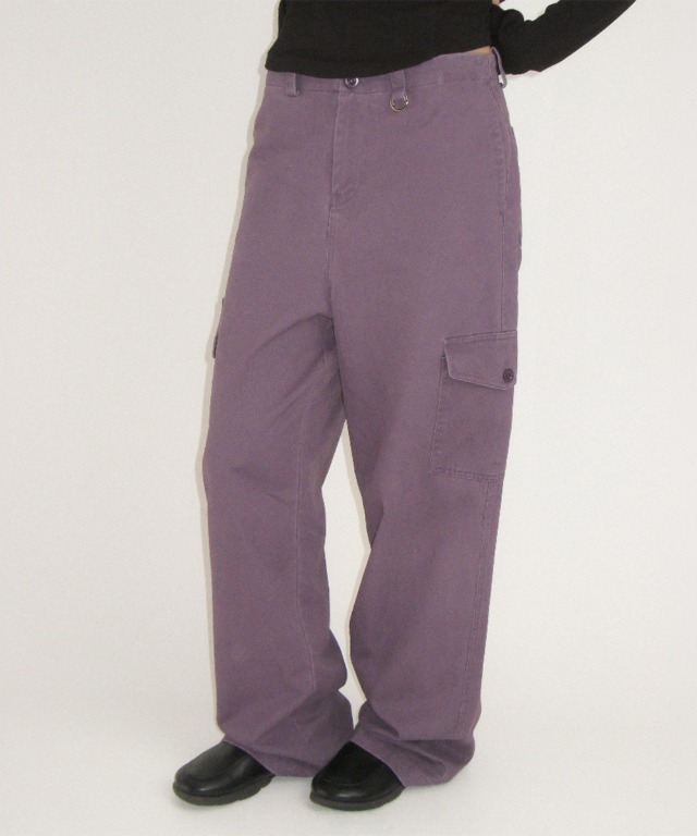 론론 PIGMENT DOUBLE CARGO PANTS PURPLE 상품 이미지 1