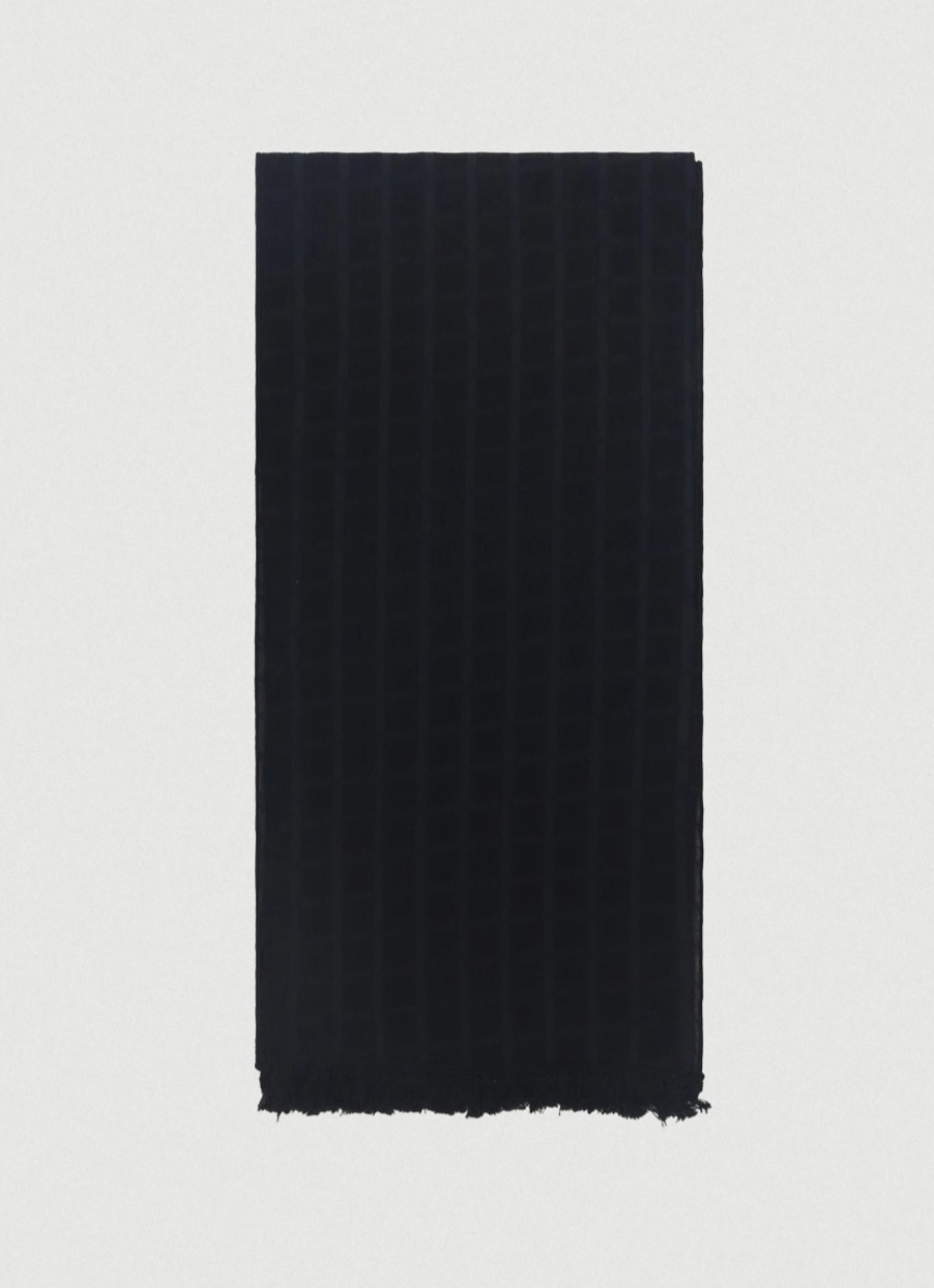 Sand wrinkle scarf - black
