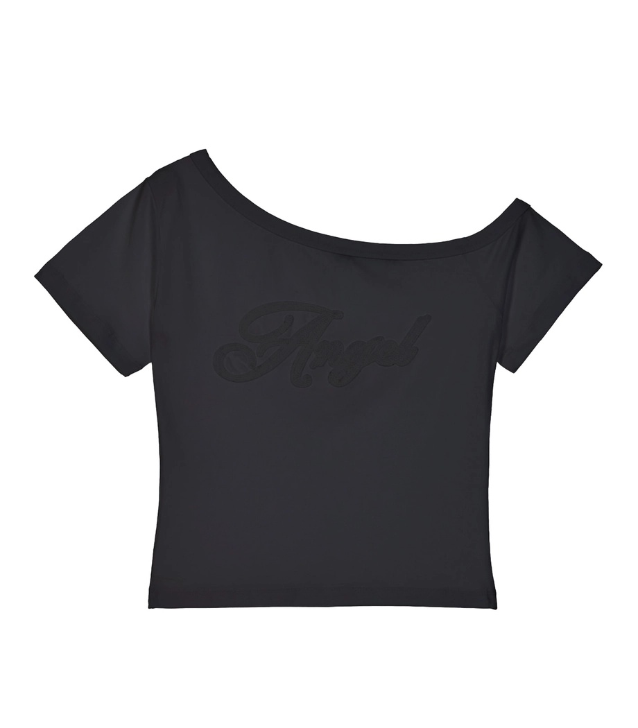Sweet Angel Patchwork T-shirt [Charcoal]
