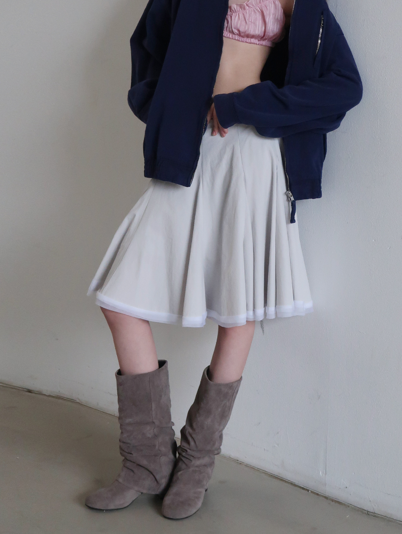 Lote flare skirt - grey