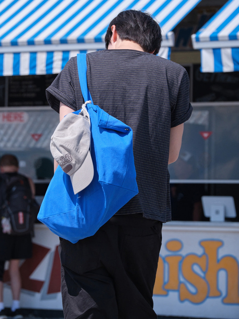 로우클래식 Lc Logo Cotton Bag_Blue - LOW CLASSIC 상품 이미지 1