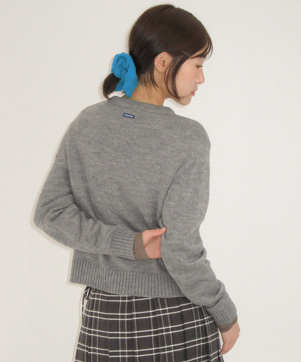 TEXTURED DOT KNIT GREY