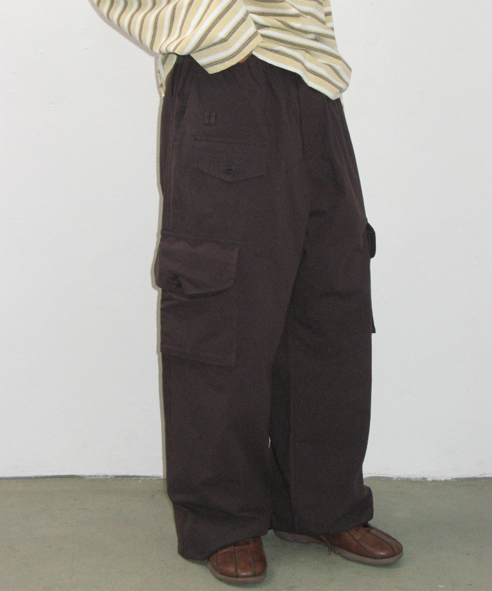 론론 [10/1 순차배송] WIDE POCKET CARGO PANTS CHARCOAL 상품 이미지 1