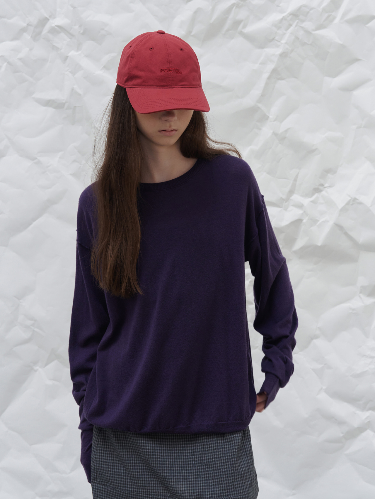포에토 Light wool base knit - purple 상품 이미지 1