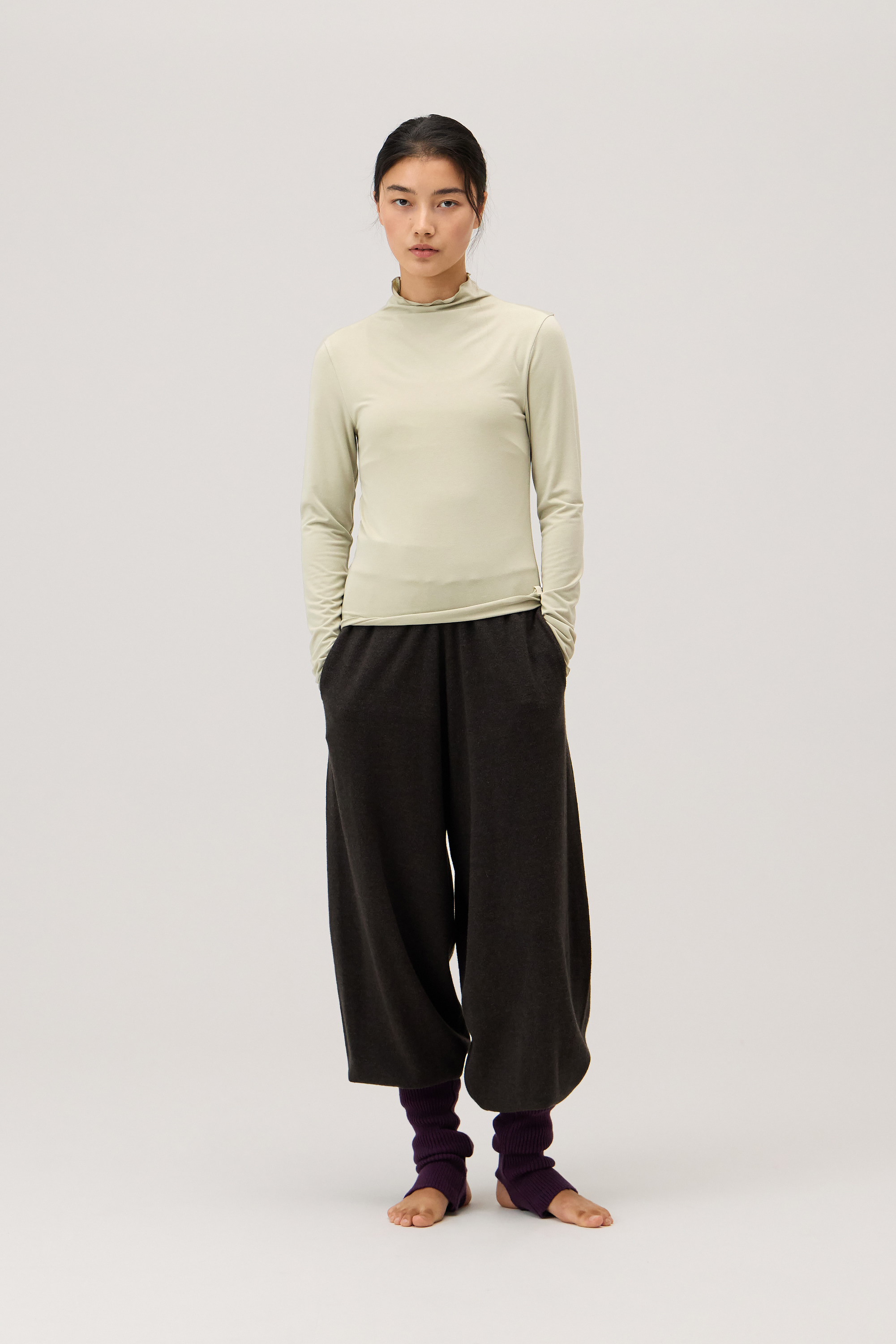 Sailor turtleneck long sleeve_Moss Gray