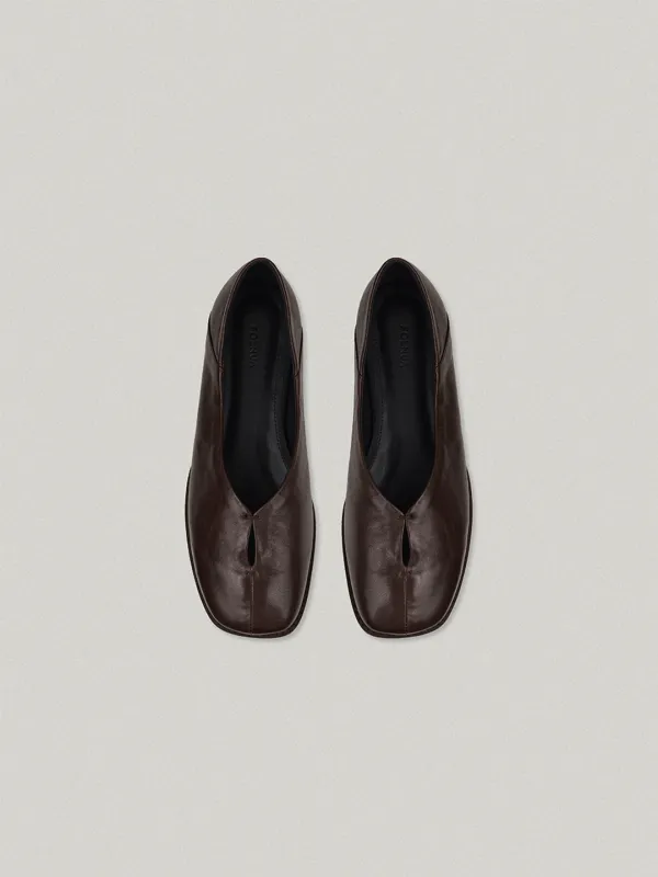 Linde Flat Mule - Marron린데 플랫 뮬