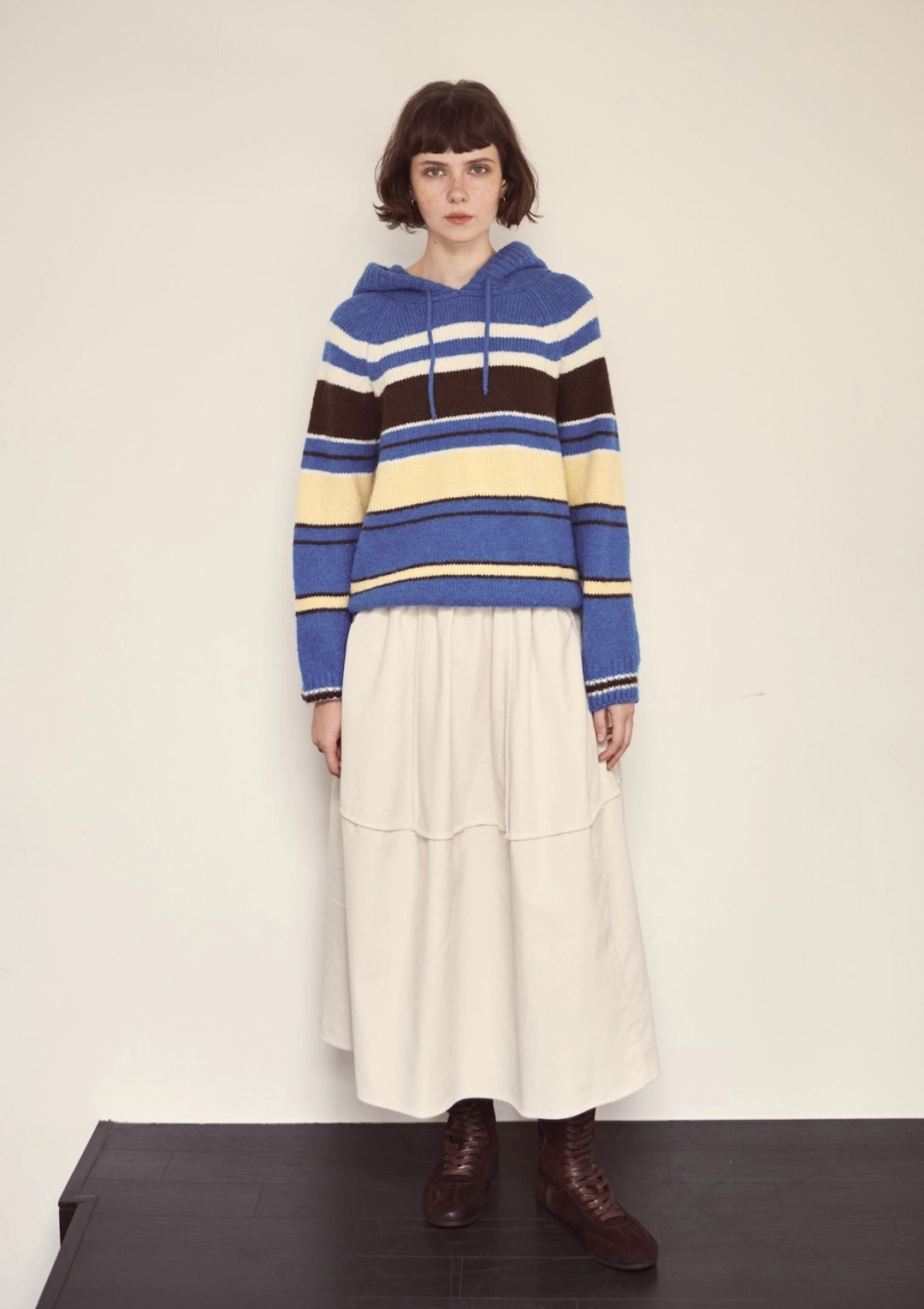 오픈도어 Retro Hood Knit Blue 상품 이미지 2