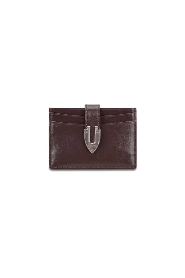 WESTERN BUCKLE CARD WALLET IN BROWN