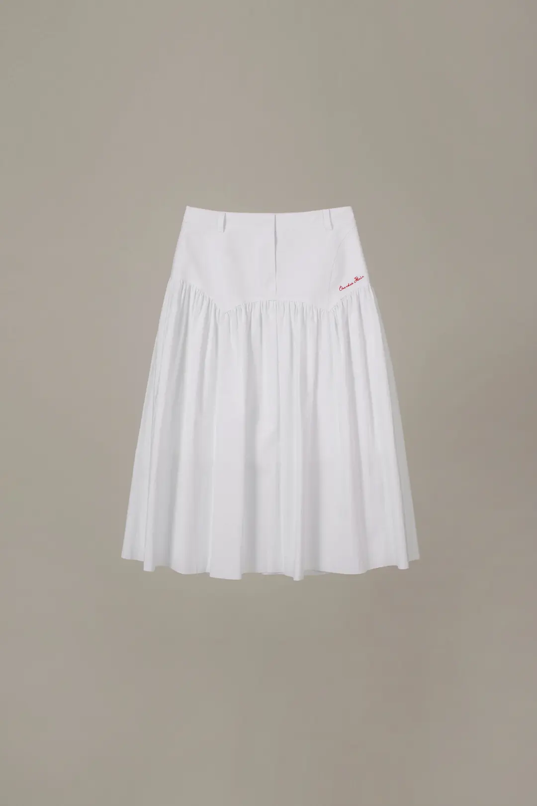 오버듀플레어 GRUNGE YOKE GATHER LONG SKIRT_WHITE 상품 이미지 3