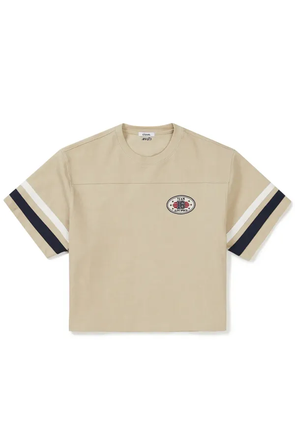 [25SS clove] Team Rugby T-shirt (Beige)
