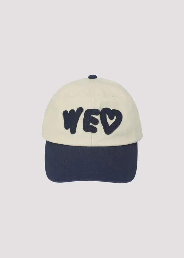 CAP FELT WE LOVE IVORY NAVY