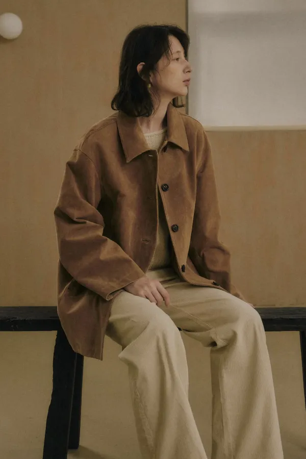 LOVELL PIGSKIN SUEDE JACKET_CAMEL