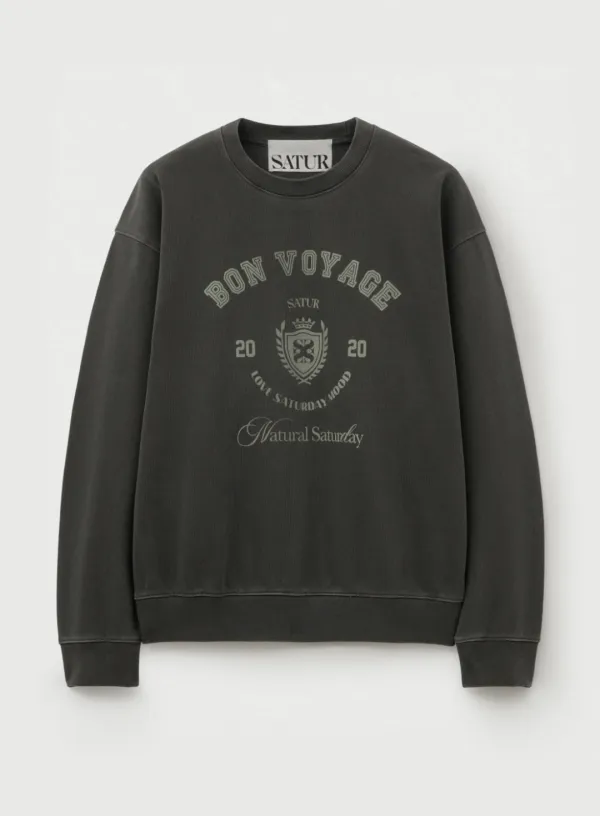 Bon Voyage Dyed Sweatshirt - Charcoal