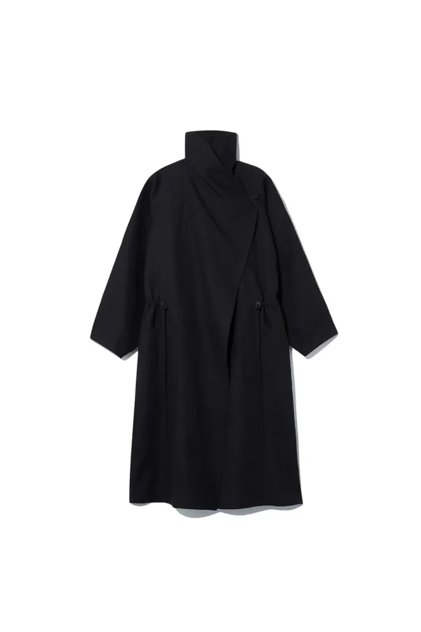 SCULPTURED OVERCOAT [BLACK]