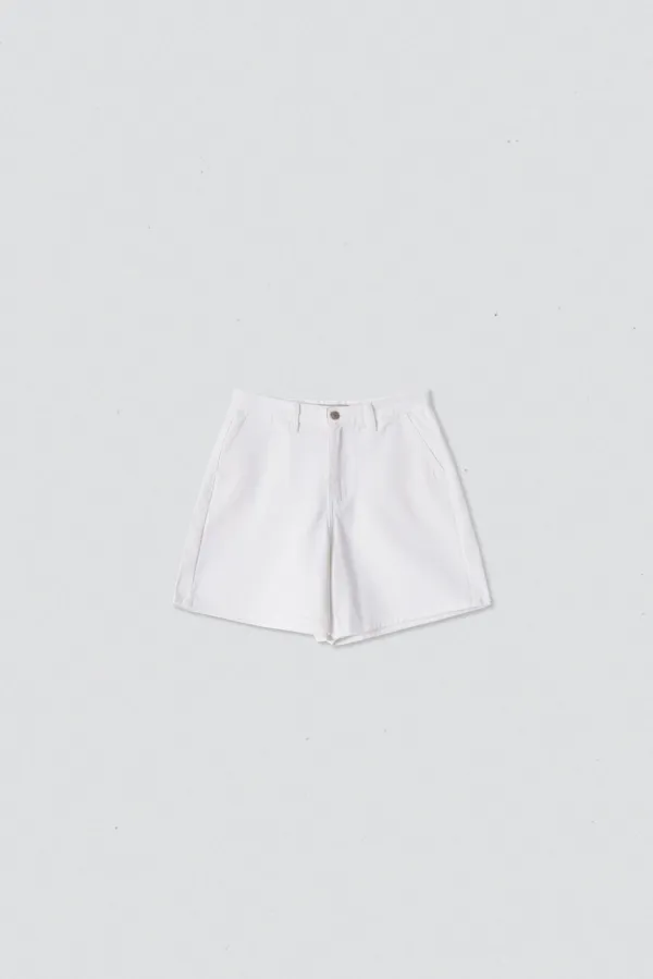27121_White cotton shorts