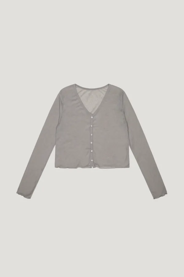 Hush Sheer Cardigan (gray)
