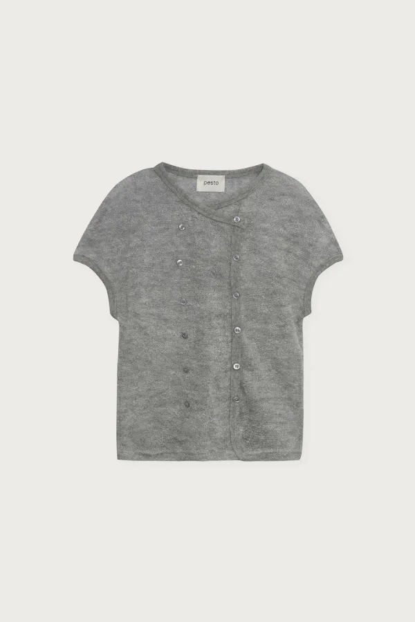 DOUBLE BUTTON CARDIGAN MOON