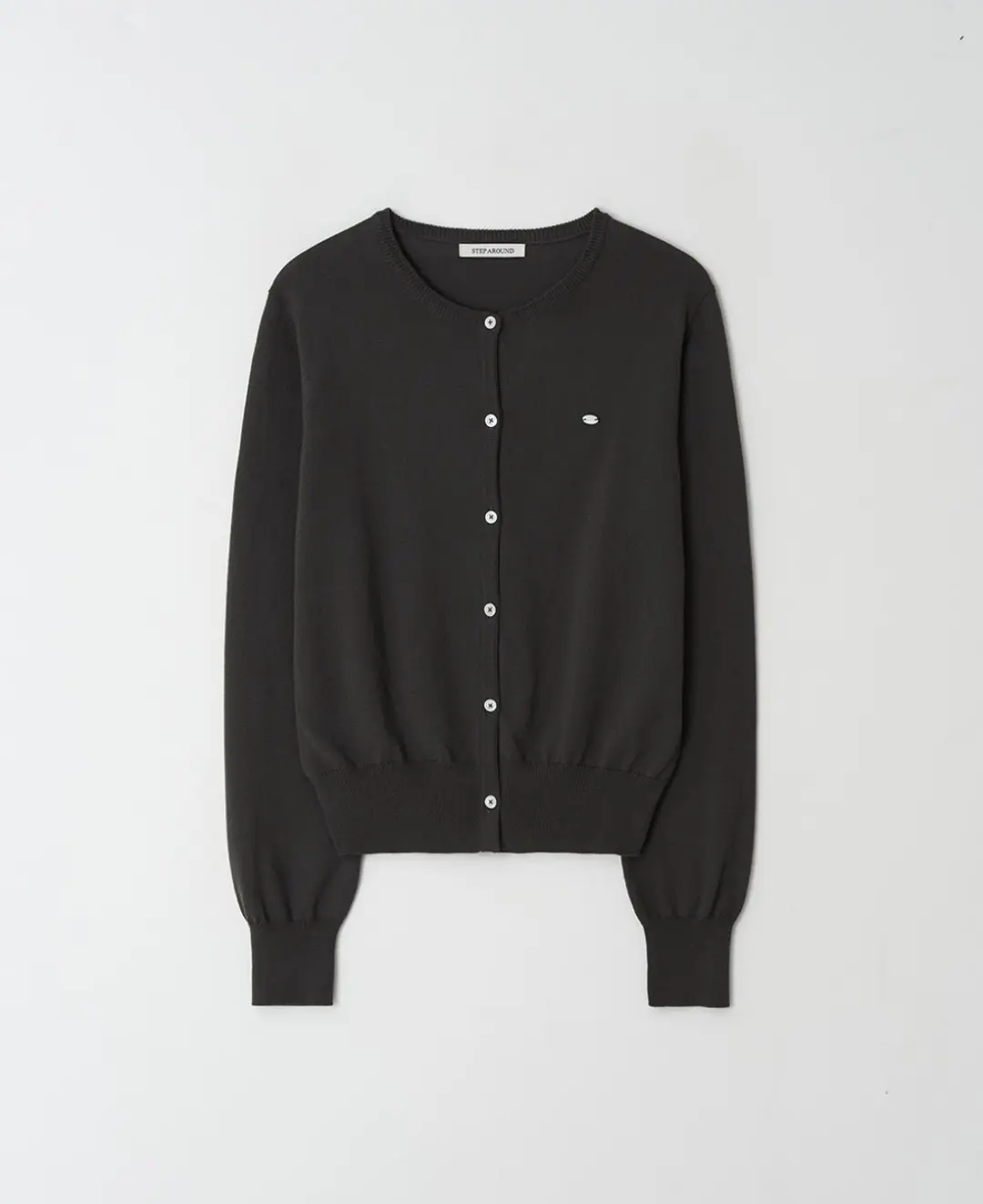 스텝어라운드 SOFT COTTON BASIC ROUND CARDIGAN_WARM CHARCOAL 상품 이미지 2