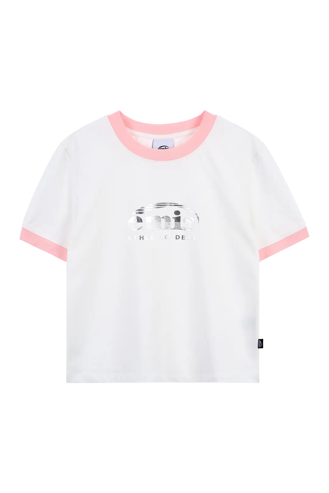 이미스 RINGER SPORTY T-SHIRT-WHITE/PINK 상품 이미지 1