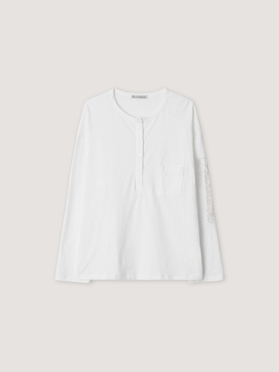 프랑메리코 [2nd] Slub Henley Tee - Ivory 상품 이미지 1