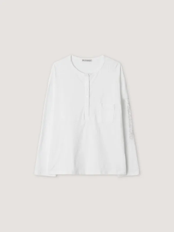 [2nd] Slub Henley Tee - Ivory
