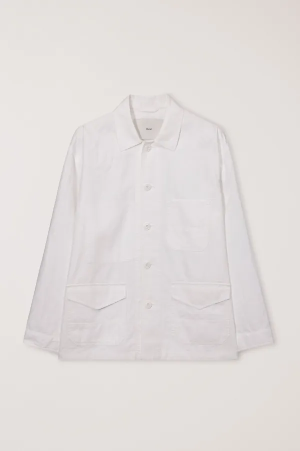 UNISEX CHORE JACKET WHITE_UDJA6B122WT