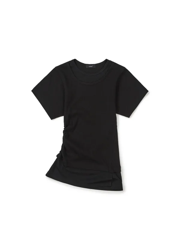 DETAIL SLIM T-SHIRT (BLACK)