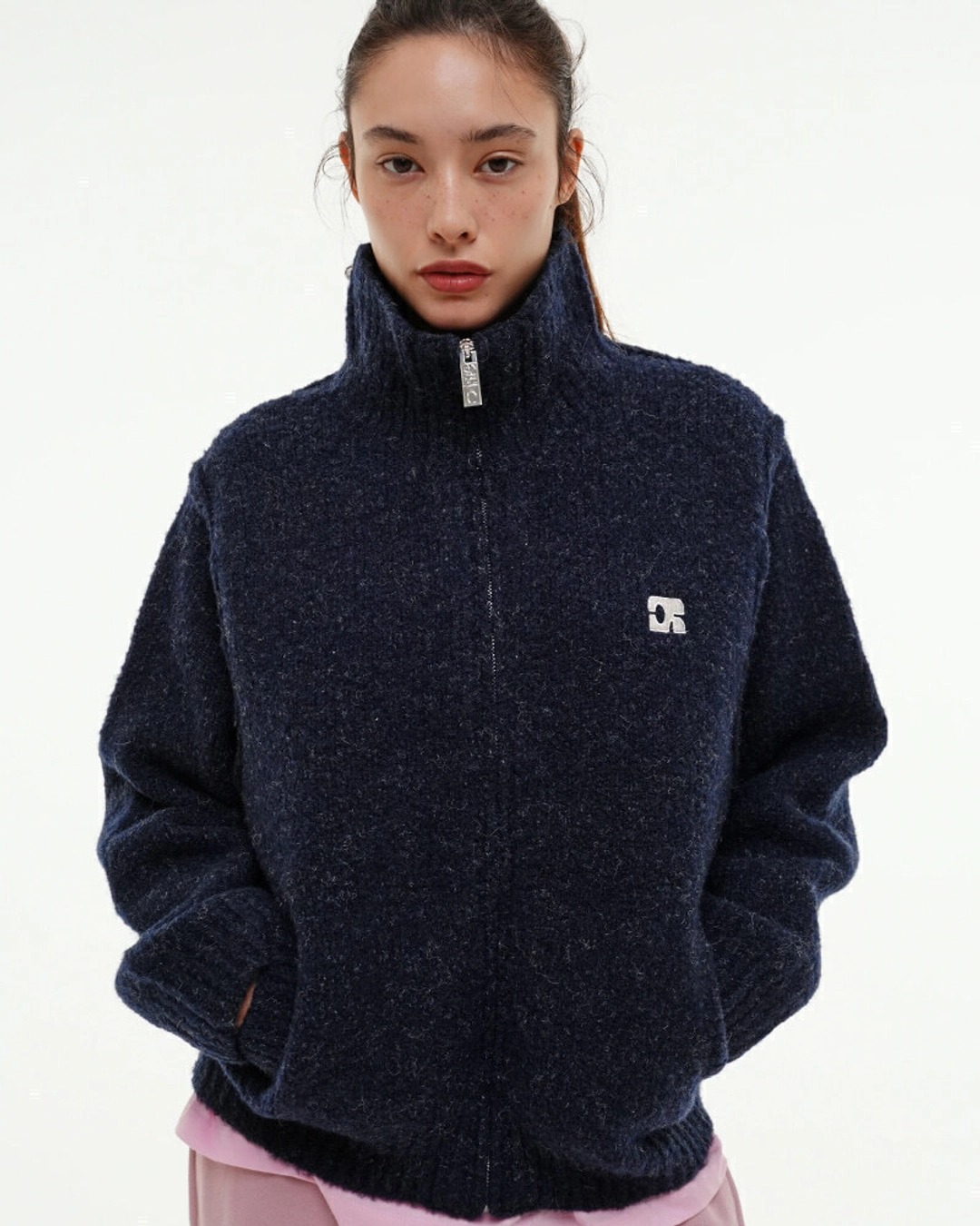 센토르 CENTAUR CALMING KNIT ZIP-UP_NAVY 상품 이미지 2