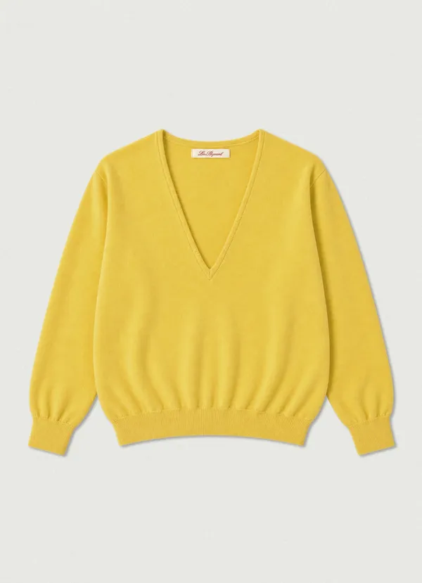 Pear V-neck Knit  [yellow]