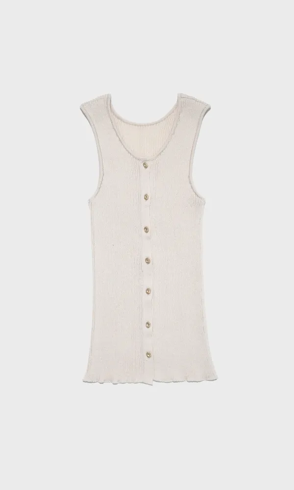 Shell Sleeveless Knit_Bright Ivory