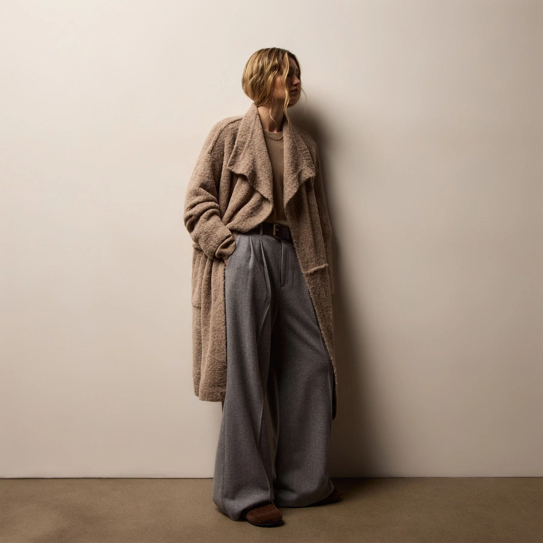 제임스펄스 Boucle Blend Cashmere Coat - Soft Beige 상품 이미지 1