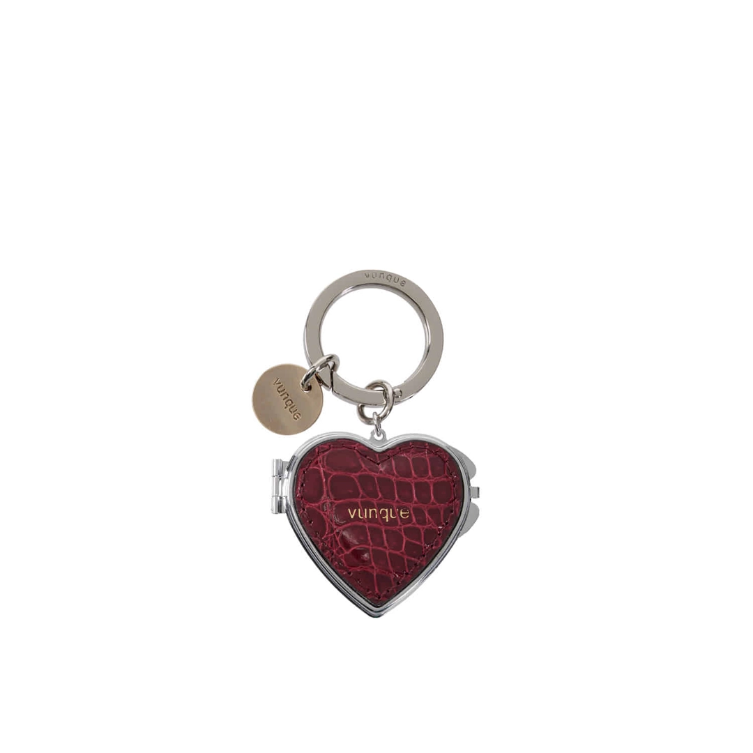 분크 Ecllat Heart Pocket Mirror Charm (에끌라 하트 포켓 미러 참) Burgundy 상품 이미지 1